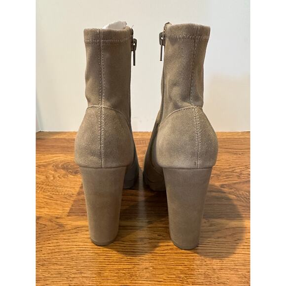 Aldo Women's Tianah Suede Stacked Heel Bootie Taupe Size 9 NWOB – Street Style - Picture 5 of 10